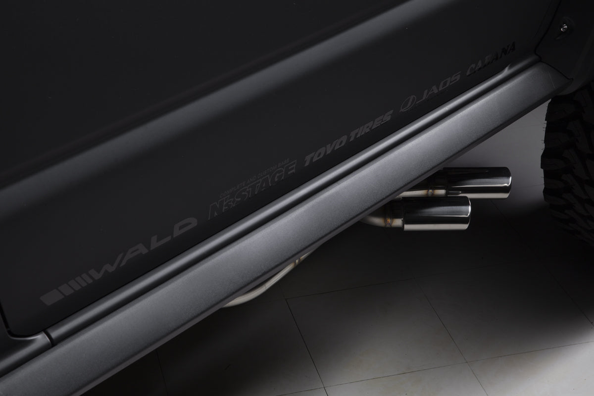 ジムニーシエラ WALD SPORTS LINE BLACK BISON EDITION サイドマフラー OVAL80W