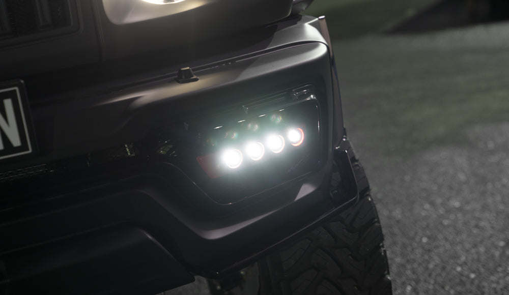 ジムニーシエラ WALD SPORTS LINE BLACK BISON EDITION フロントバンパースポイラー用 LEDランプ